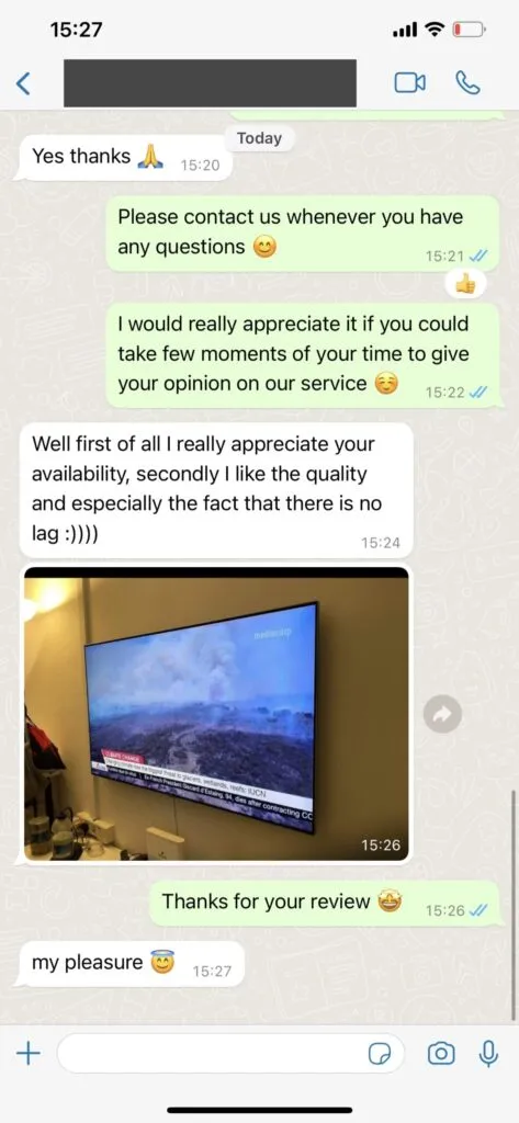 Sync IPTV instant activation WhatsApp confirmation 2